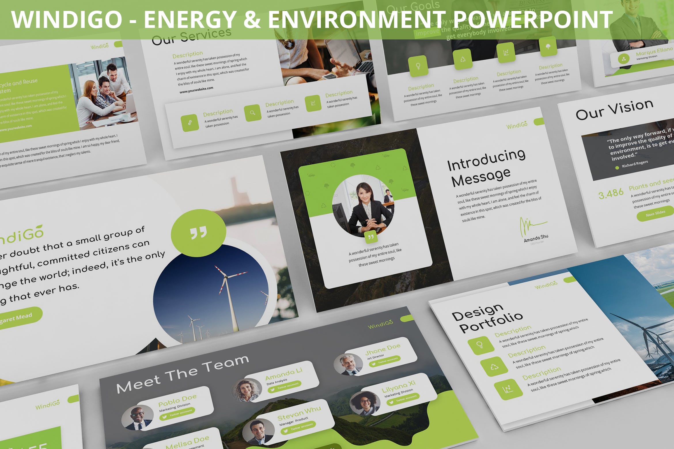 能源与环境主题PPT幻灯片模板 Windigo – Energy & Environment Powerpoint Template插图