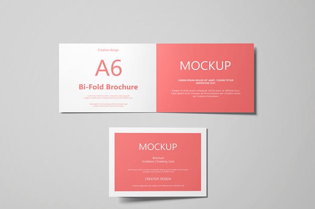 A6横向贺卡/邀请函样机套装V.2 A6 Landscape Greeting Card Invitation Mockup Set 2插图(7)