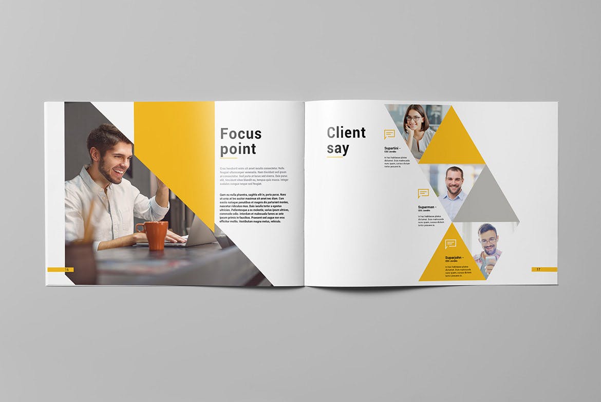 金融咨询公司企业介绍画册设计模板v2 Business Brochure Vol.2 Landscape插图(8)