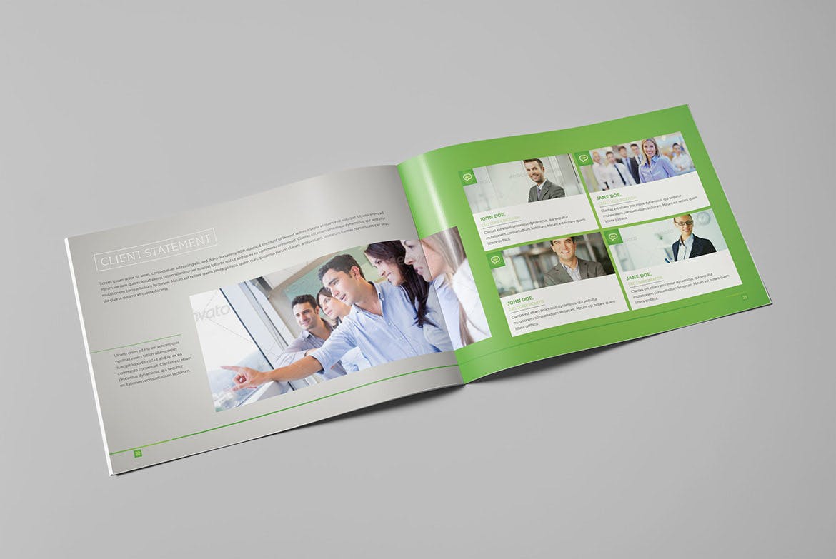 横版公司/企业画册设计设计模板 LIght Business Landscape Brochure插图12