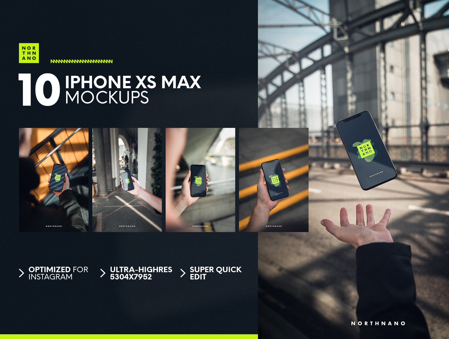 10 个带场景的iPhone XS MAX Mockups 样机下载 [PSD]插图