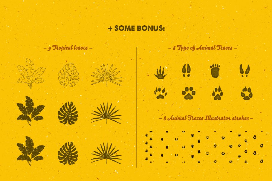 58种手绘动物矢量图形合集 58 Hand Drawn Animal Pack插图3