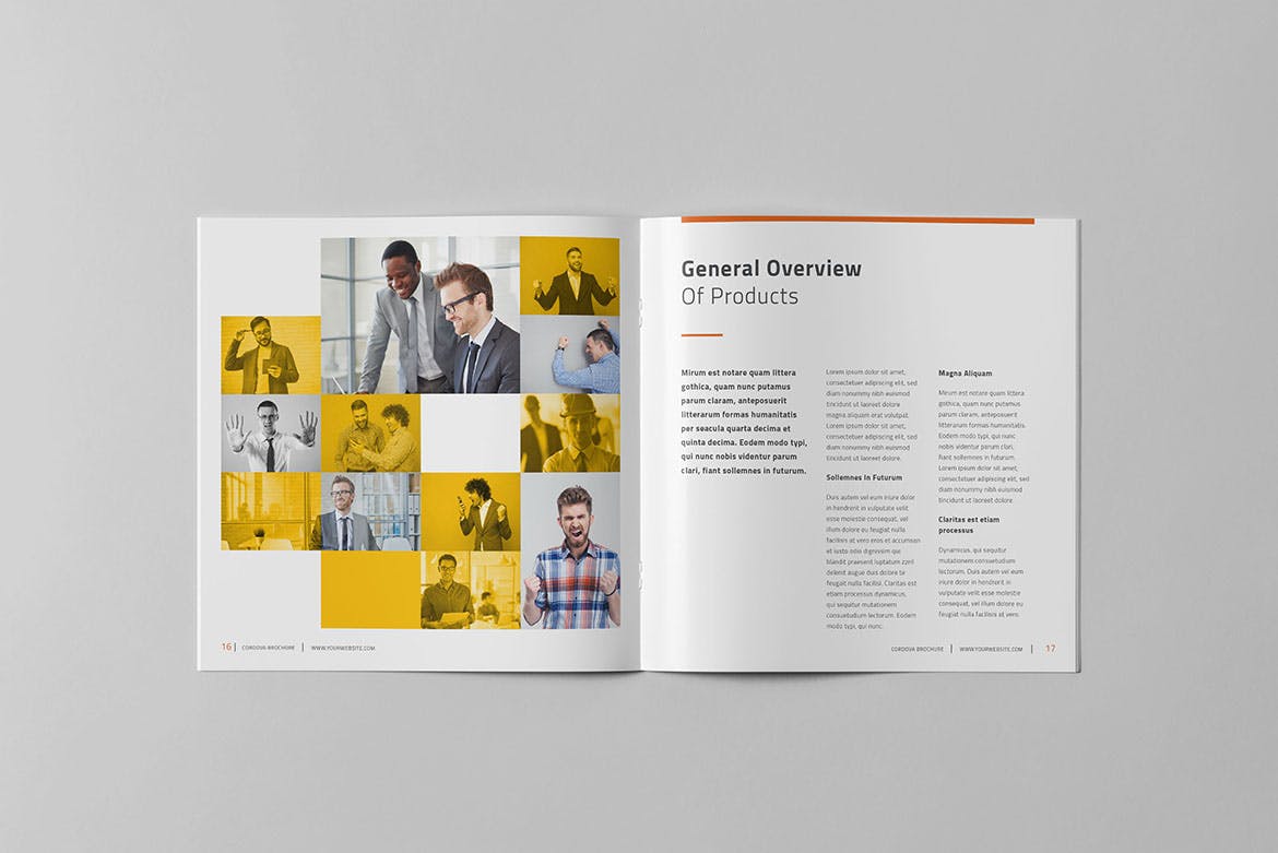 市场调研公司方形宣传画册设计模板 Valencia Brochure – Square插图8