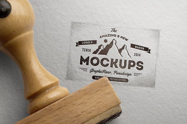高档牛皮纸品牌Logo印刷效果展示样机 Logo Mock-Up / Exclusive Paper Edition 1插图(1)