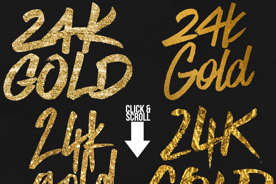500款奢华金箔风格图层样式[3.75GB] 500 Gold Foil Layer Styles Photoshop插图4