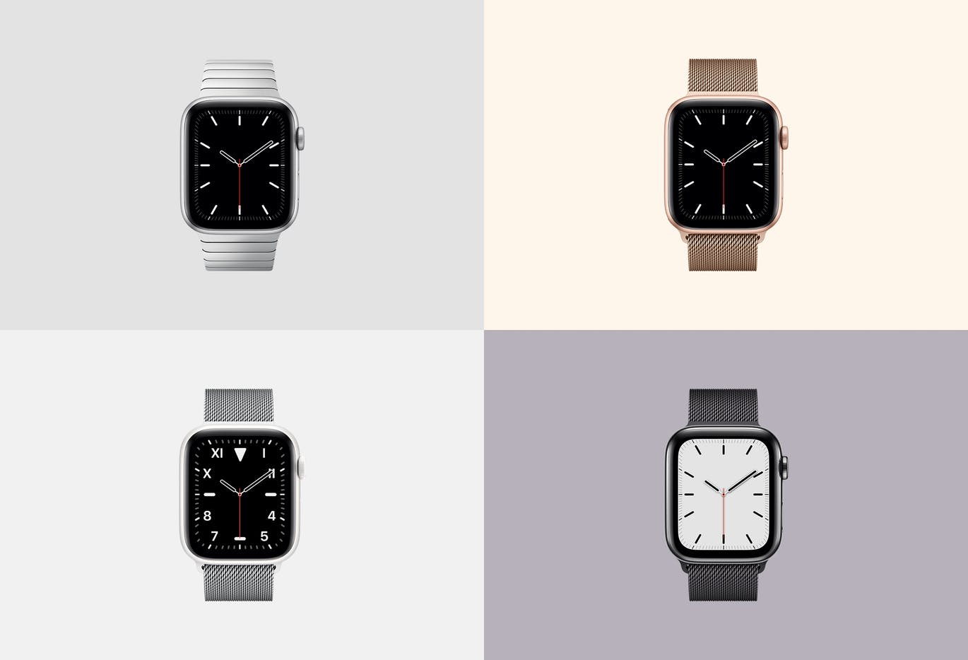 2019年第五代Apple Watch智能手表样机模板 Apple Watch Mockup Series 5插图(3)
