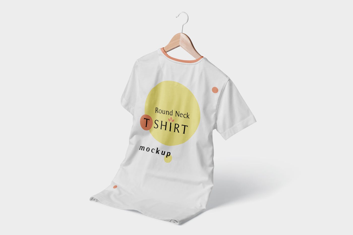 时尚圆领T恤印花设计效果图样机模板 Modish Round Neck T-Shirts Mockups插图(4)