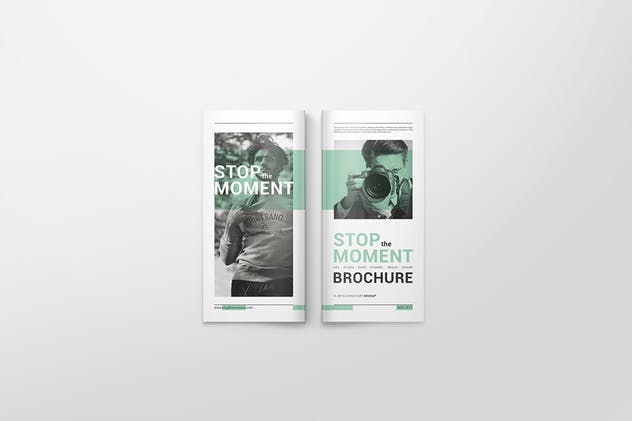 DL双折页传单宣传册样机模板V2 DL Bifold Brochure Mockups 02插图6
