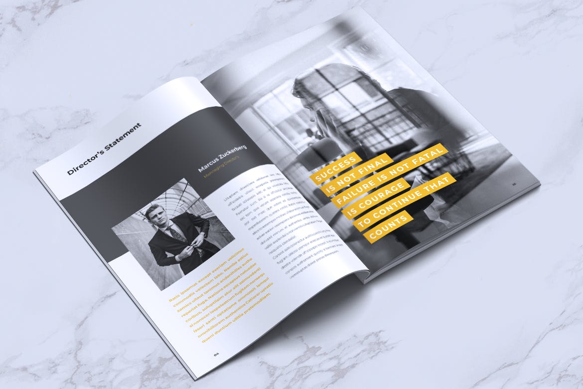 高逼格企业画册/产品服务目录INDD设计模板 INFORM Company Profile Brochure插图(2)
