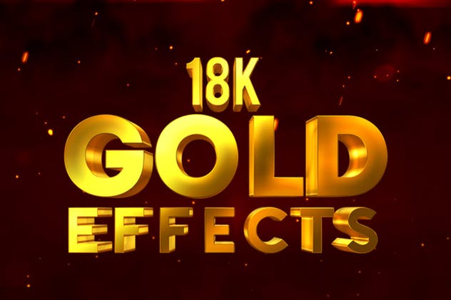 10款3D金色金属字体效果PSD分层模板 3D Metal & Gold Effects插图(4)