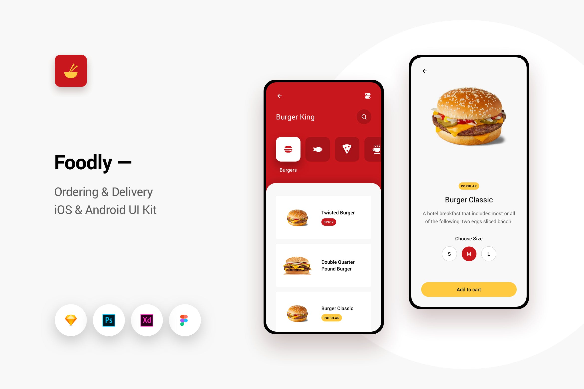 iOS/Android平台外卖送餐APP应用UI设计套件 Foodly – Ordering Delivery iOS & Android UI Kit 11插图