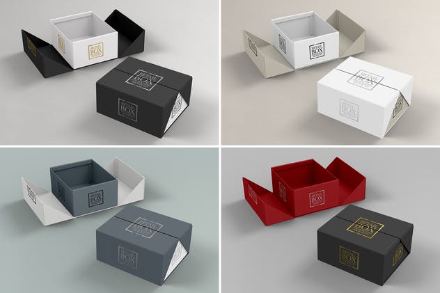 高端品牌礼品盒包装样机 VOLUME 03: Retail Box Packaging Mockups插图(4)