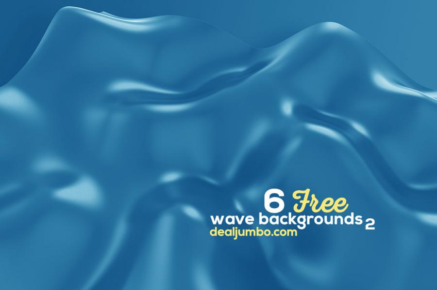 抽象或波浪式3D背景图集 6 Free Wave 3D Backgrounds 2插图2