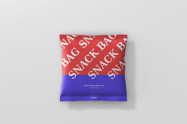 方形小吃/零食塑料袋包装外观样机 Snack Foil Bag Mockup – Square Size插图8