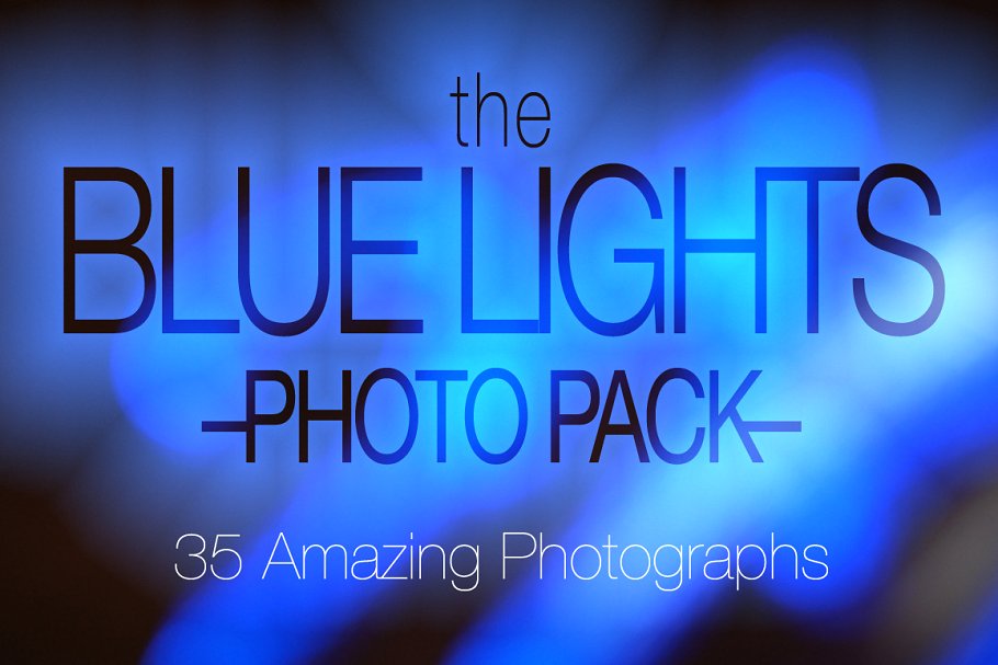 蓝色光点光线高清照片素材 Blue Lights Photo Pack插图