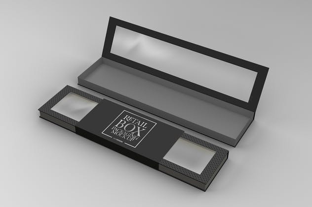 高端矩形可折叠礼品盒包装样机 Rectangle Collapsible Box Packaging Mockup插图(9)