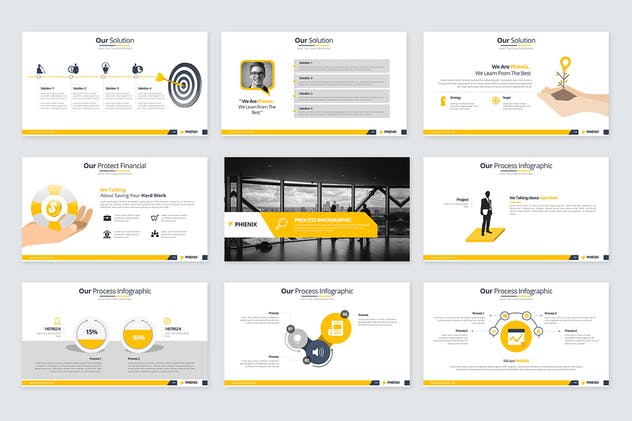 超高品质企业介绍PPT幻灯片模板素材 Phienix Powerpoint Presentation插图(5)