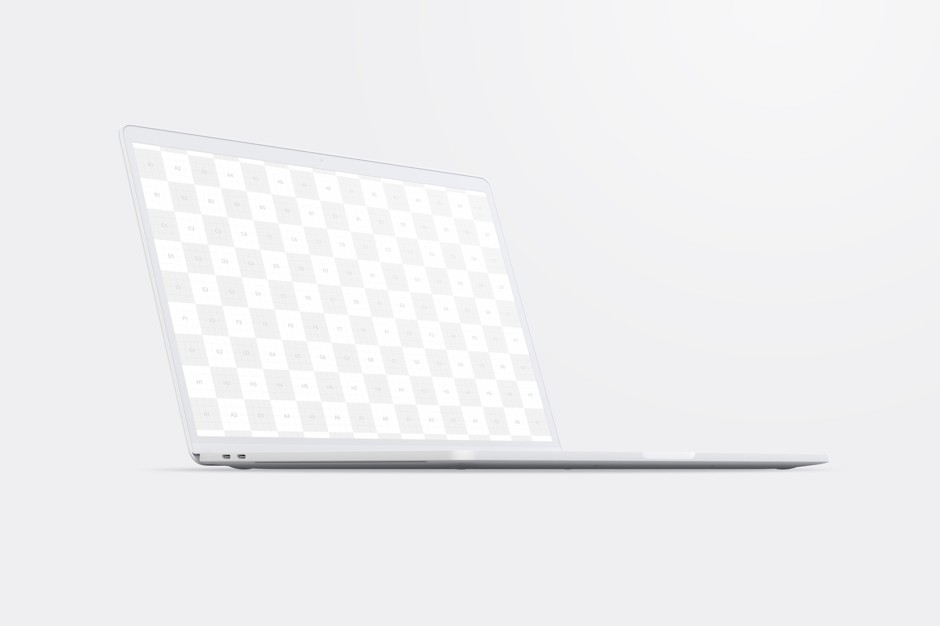 陶瓷黏土材质MacBook Pro笔记本电脑左前视图样机 Clay MacBook Pro 15" with Touch Bar, Front Left View Mockup插图(1)