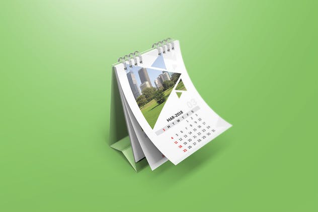 活页台历日历样机模板 Desk Calendar Mockups插图(2)