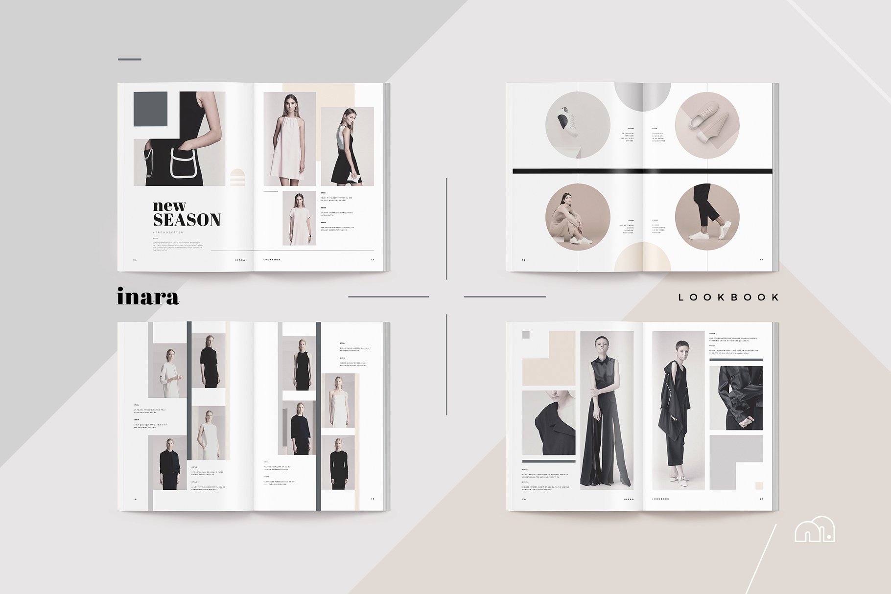 时尚服饰品牌款式演示画册模板 Lookbook – Inara插图4