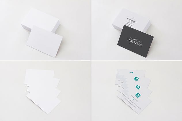 逼真高端企业品牌名片样机 Business Card Mockups插图(1)