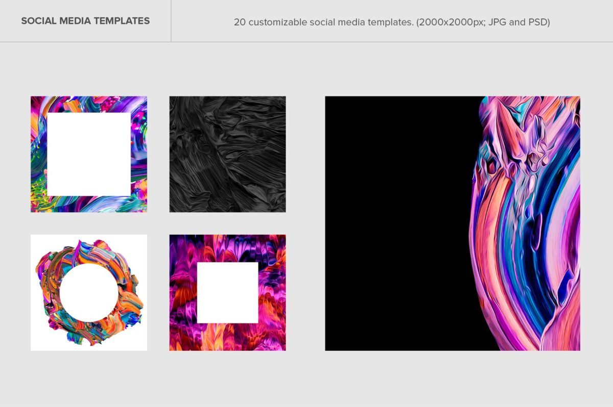 创意抽象纹理系列：抽象液态画工具包（纹理、模板、笔刷&教材）Abstract Paint Toolbox [3.12GB]插图26