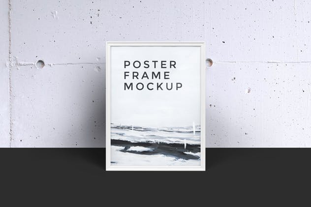 创意海报设计预览相框样机模板 Poster Frame Mockup插图(4)