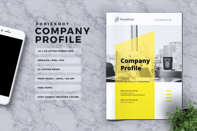 24页公司简介宣传册画册设计模板 FOXIEKNOT – Company Profile Brochure插图1