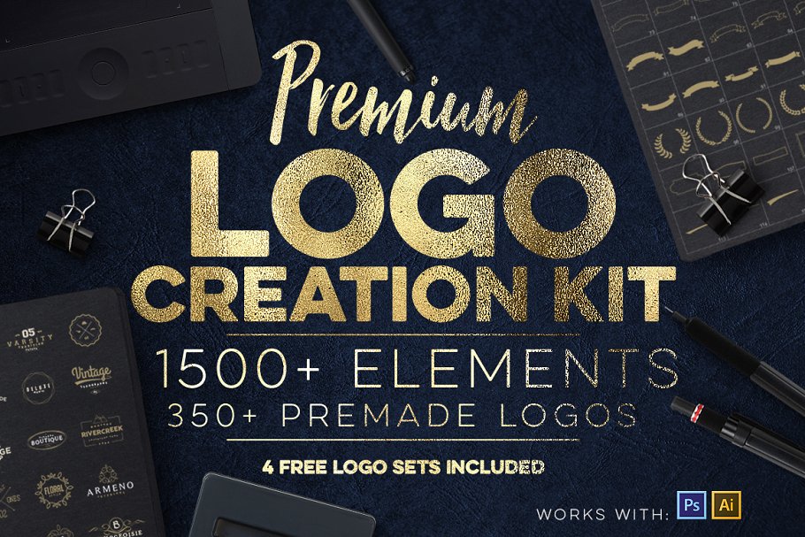 超级创意Logo设计工具包[1.59GB] Logo Creation Kit Bundle Edition插图