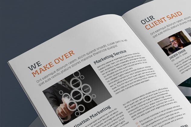 12页简单易用企业画册设计INDD设计模板 Business Brochure Template插图(6)