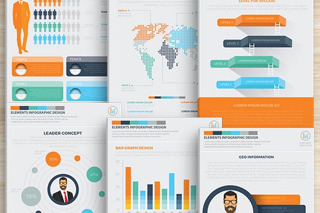 商业数据分析信息图表元素市场分析报告设计模板 CEO Infographics Design 17 Pages插图5