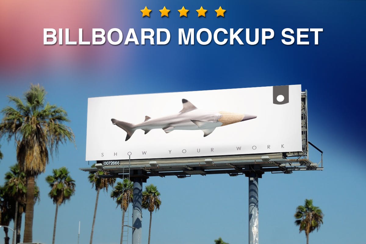 户外巨型海报广告牌样机套装 Billboard Mockup Set插图