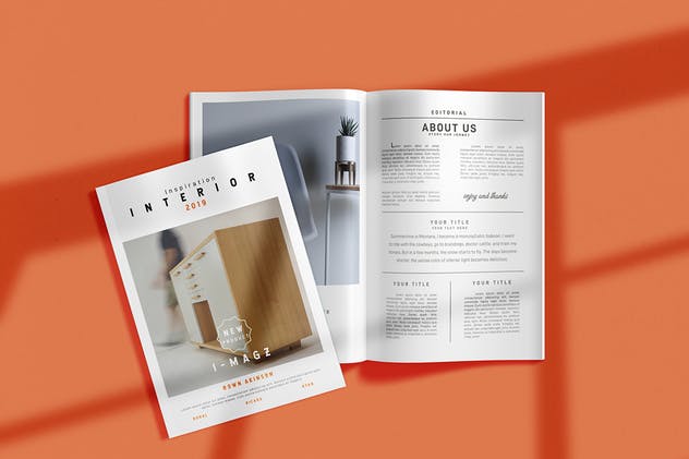 室内装修设计杂志设计模板 Interior Magazine插图4