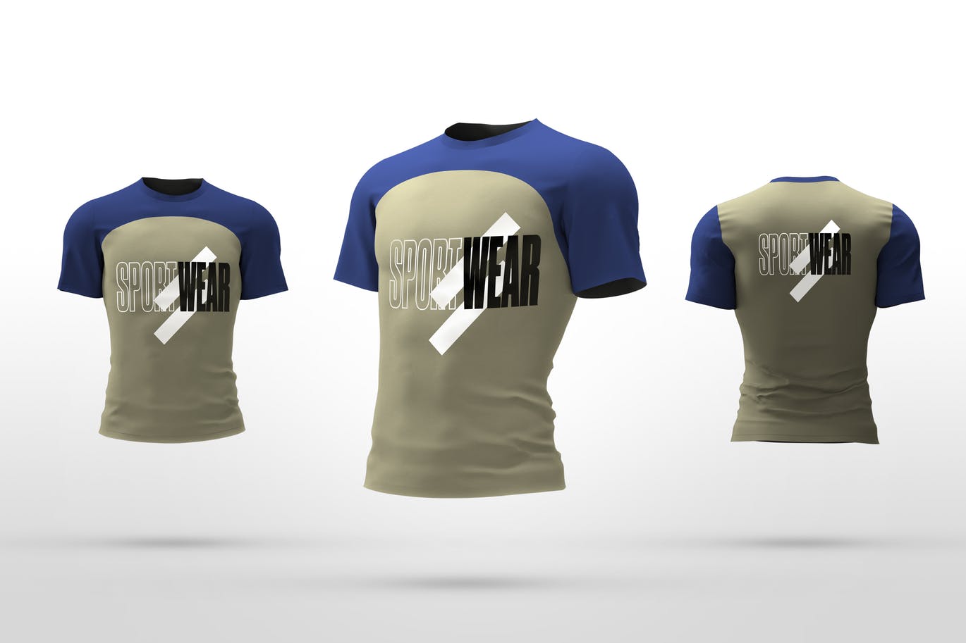 运动T恤运动服务印花图案设计效果图样机 Sport T-Shirt Mockups插图