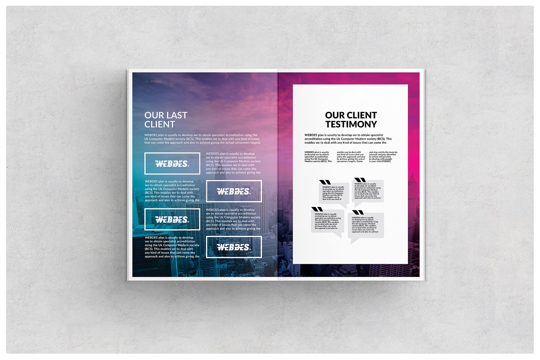 科技公司企业画册模板 Web Design Brochure插图(5)