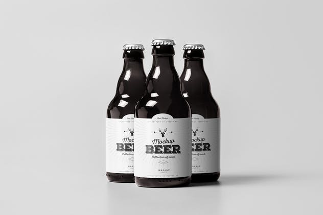 逼真啤酒木制箱子包装样机模板 Beer Mock-up 2插图(4)