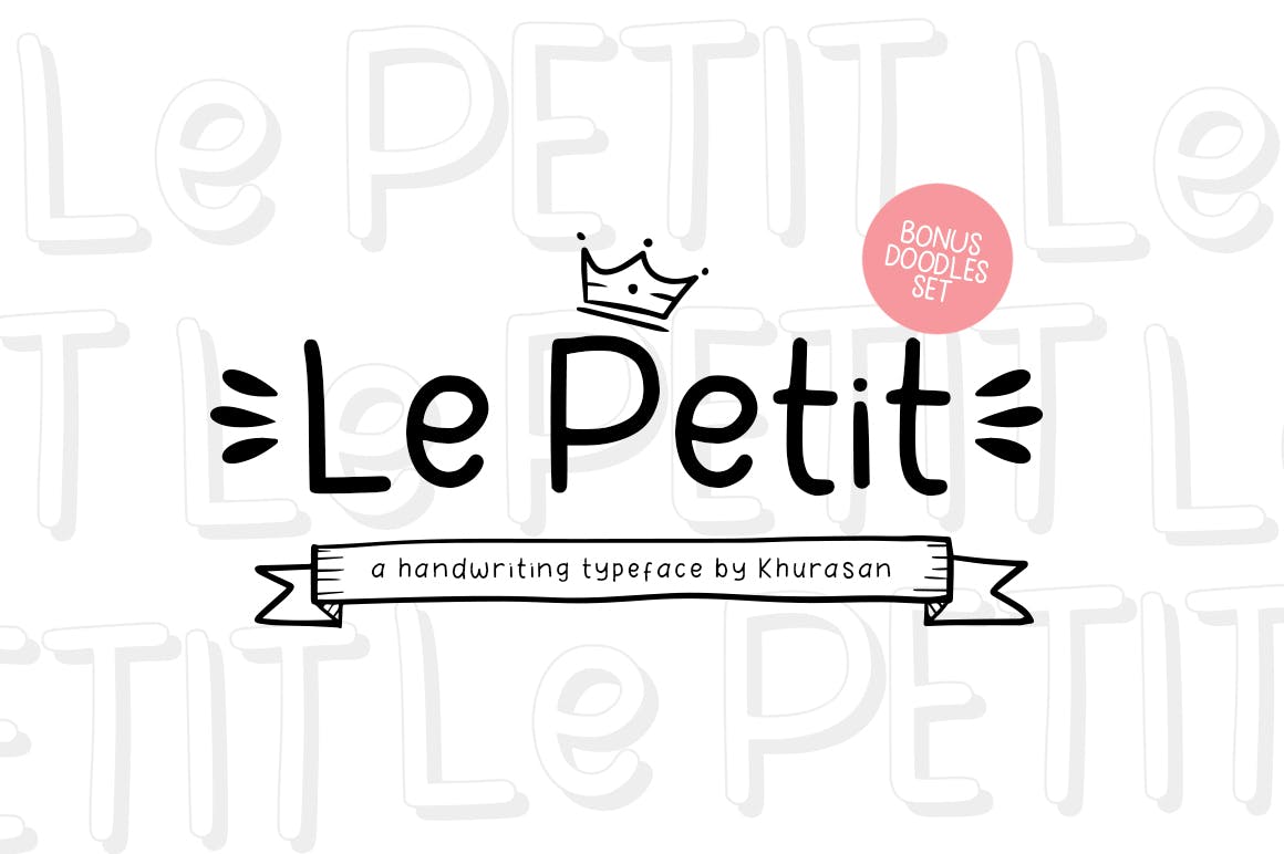儿童主题设计英文可爱笔画无衬线字体下载 Le Petit Font插图(1)