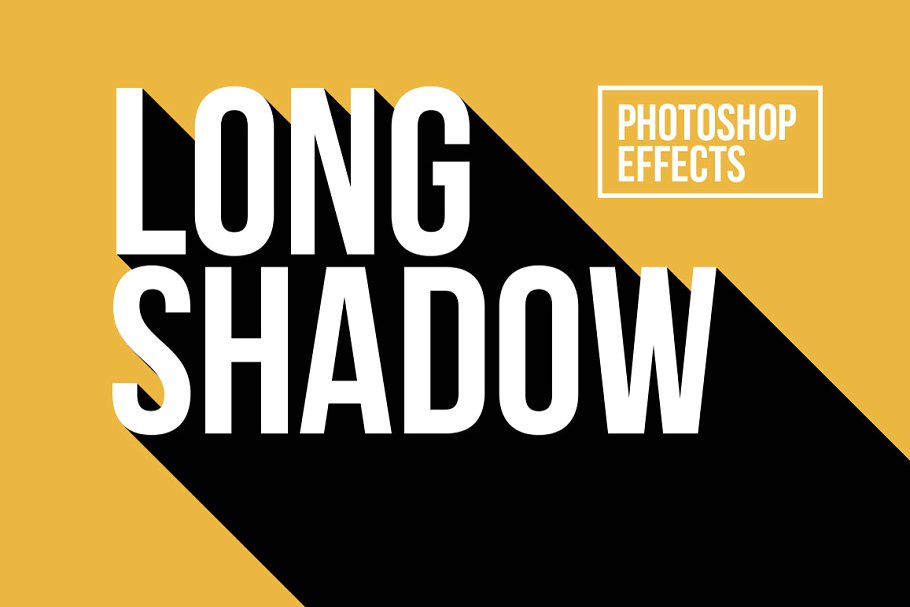 经典长阴影效果PS文本样式 Long Shadow Photoshop Effects插图
