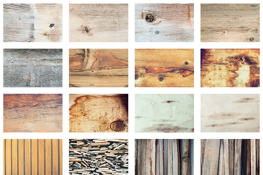 16款旧木材纹理 16 Old Lumber Textures插图1