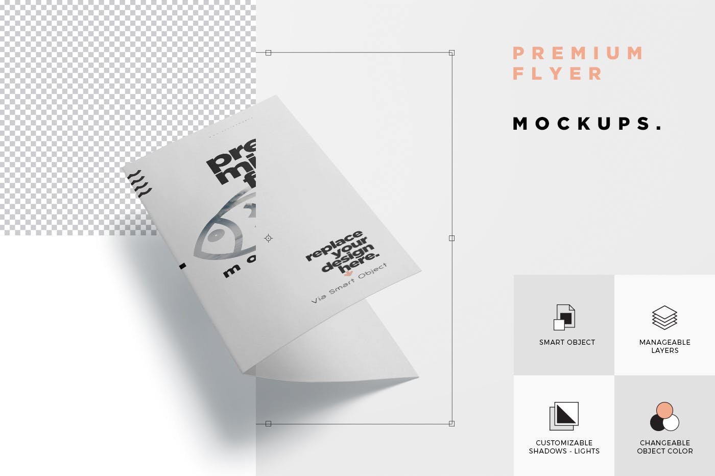 高品质三折页企业/品牌宣传册样机模板 Premium Quality Flyer Mockups插图(6)