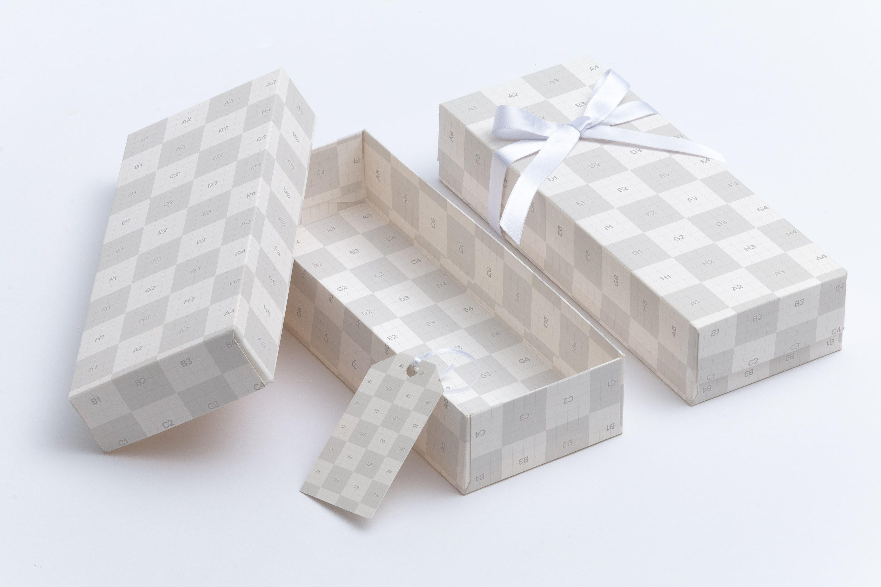 矩形礼品盒包装设计效果图样机03 Rectangular Gift Box Mockup 03插图(1)