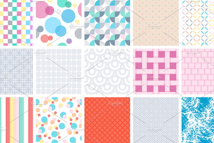 145款重复图形无缝纹理合集 145 Seamless Simple Patterns插图(1)