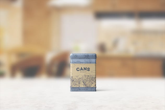 食品金属罐头包装样机 Packaging / Cans Mockup插图(8)