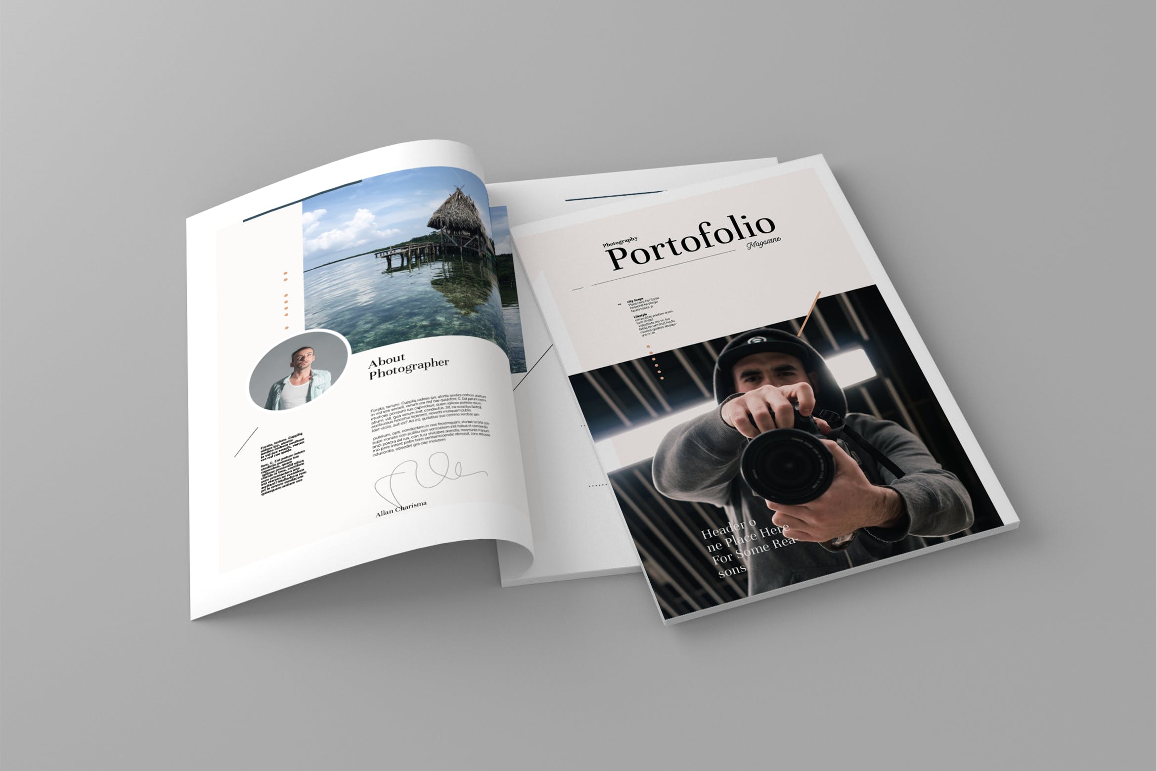 人物/旅游摄影作品集杂志设计INDD模板 Portofolio – Magazine Templates插图