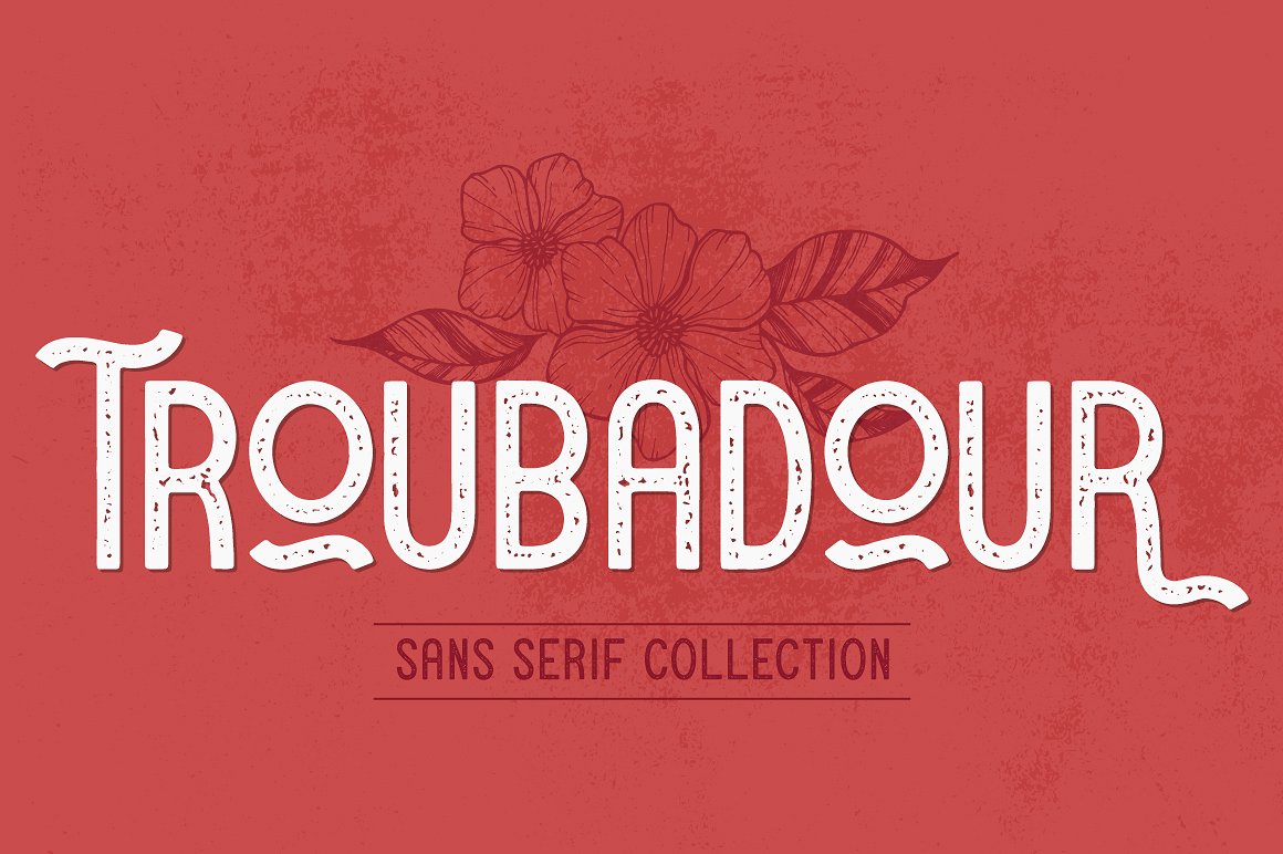 创意英文无衬线字体下载 Troubadour Font Collection插图
