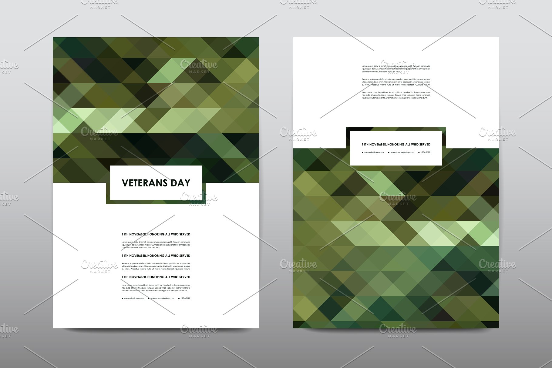 40+老兵节军人宣传小册模板 Veteran’s Day Brochures Bundle插图15