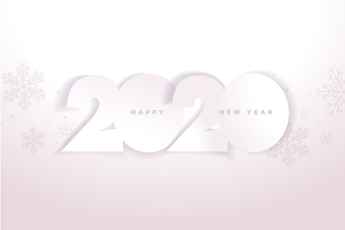 圣诞节庆祝暨迎接2020年主题矢量插画设计素材v5 Happy New Year 2020插图(1)
