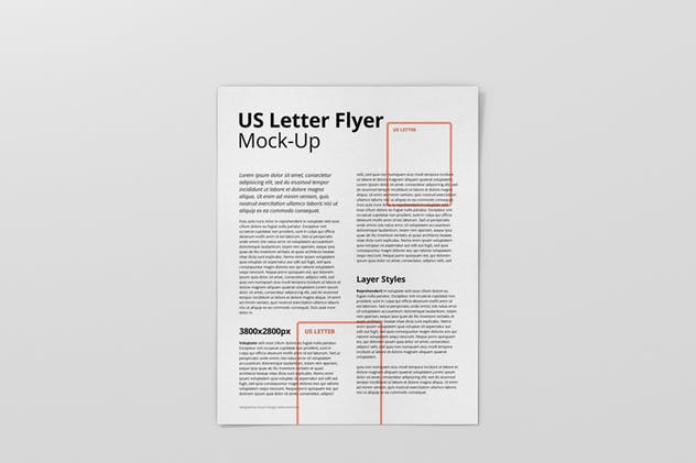 美国信纸尺寸传单设计样机模板 US Letter Flyer Mock-Up插图8