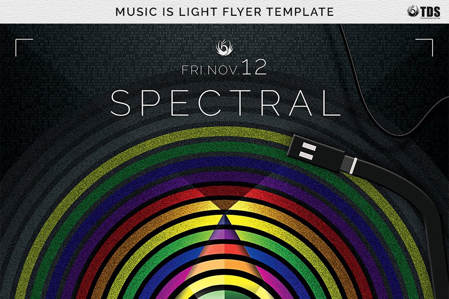 “音乐即光明”音乐派对传单模板 Music is Light Flyer PSD插图9