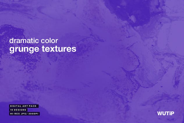 10个奇幻独特颜色颜料污迹纹理套装 10 Dramatic Color Grunge Textures插图3